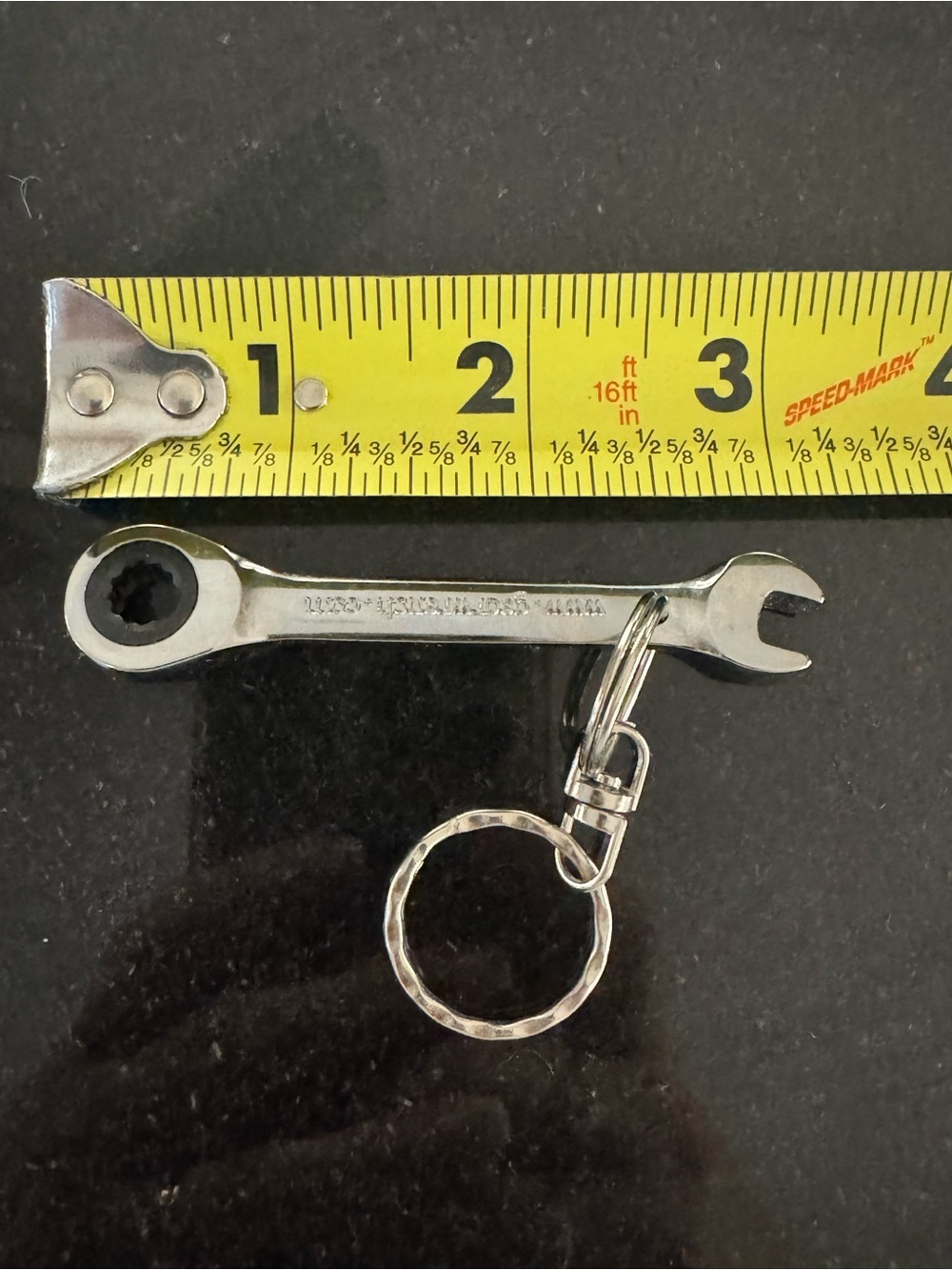 Mini Ratchet Wrench Keychain - Silver